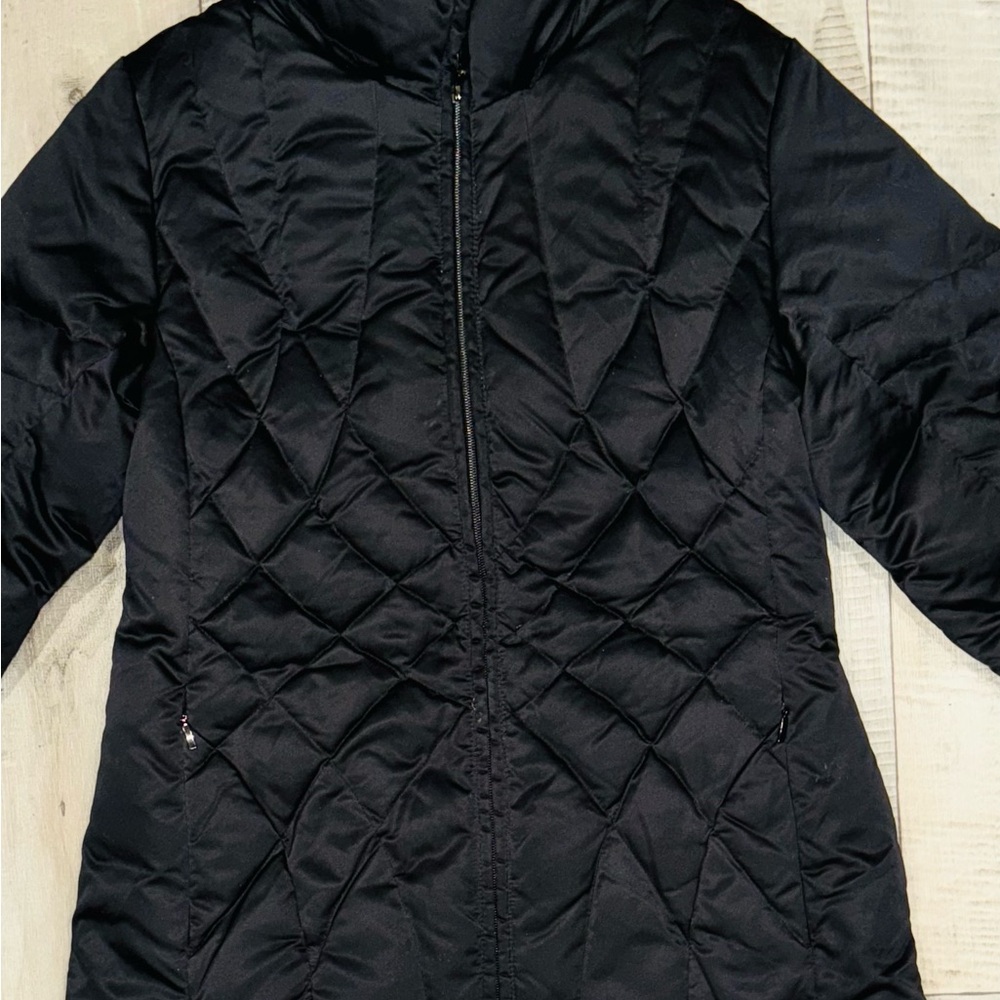 St. John's Bay Black, Down, Quilted Puffer Jacket, sz S